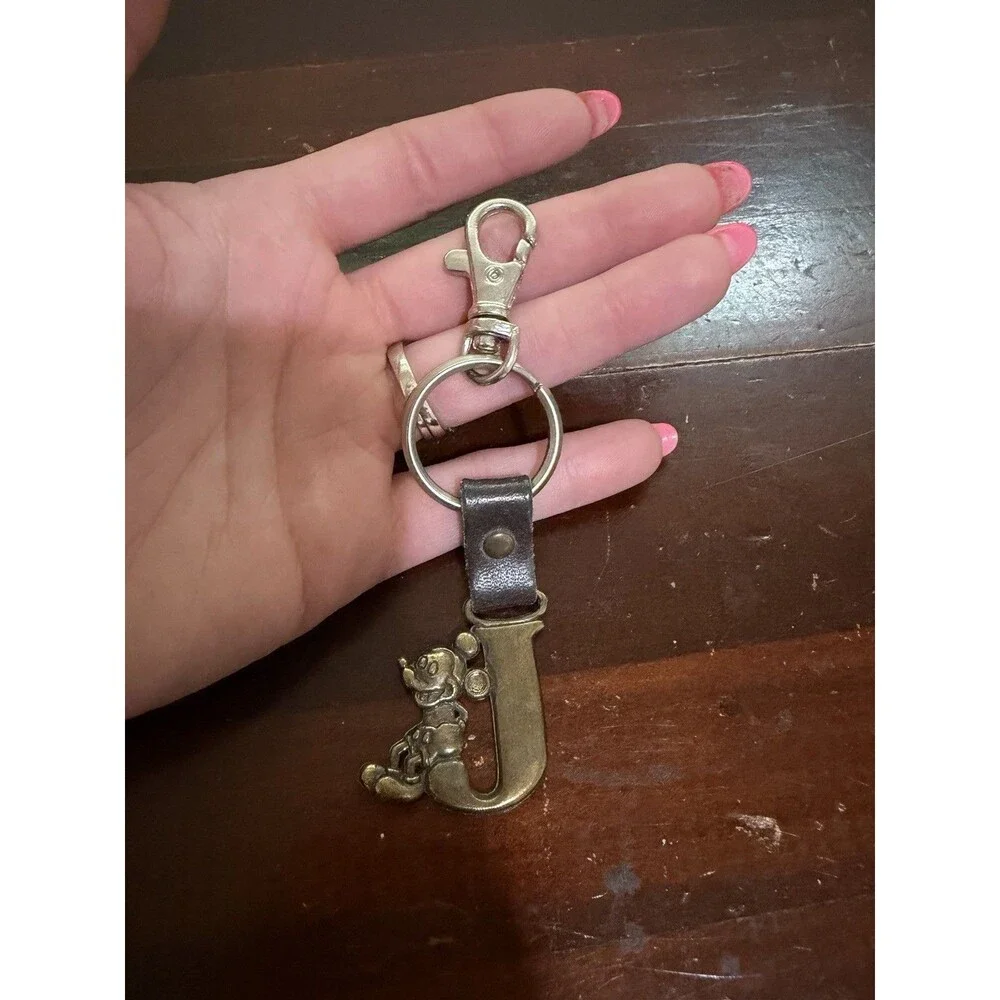 VTG Monogram Letter J DISNEY Mickey Mouse Keychain and notepad